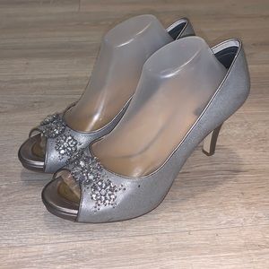 Alex Marie silver gem stones high heels